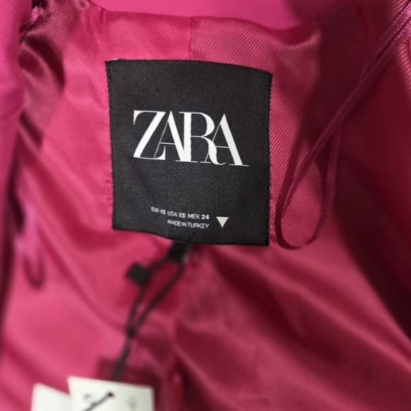 NWT ZARA ,Elegant Pink Cropped Blazer. Size XS - Picture 3 of 10